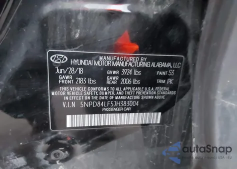 2018 Hyundai Elantra Value Edition from USA, damaged, VIN 5NPD84LF5JH383004